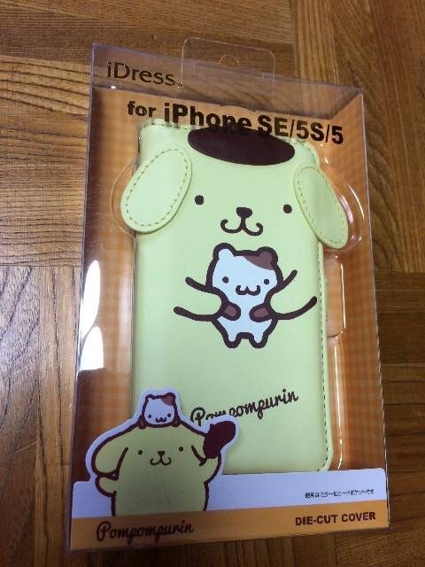 新品 ポムポムプリン Iphone Se 5s 5対応ダイカット手帳型カバー 新品 中古のオークション モバオク